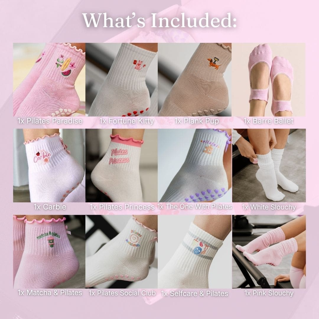 Pilates Princess Grip Socks Gift Box