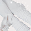 PRE-ORDER (Shipped Feb 5) White Slouchy Scrunch Pilates Grip Socks