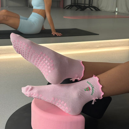 PRE-ORDER (Shipped Feb 5) Matcha & Pilates Grip Socks