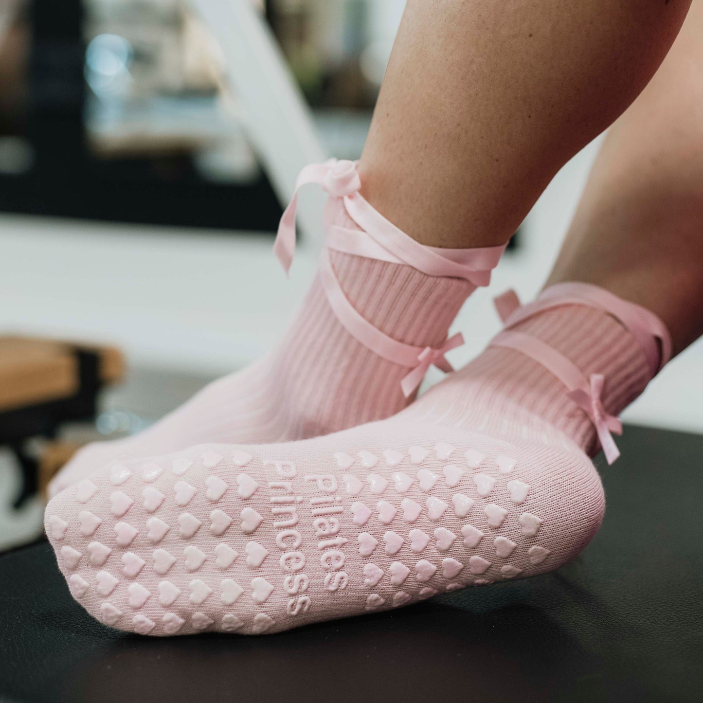 Balletcore Pink Pilates Grip Socks