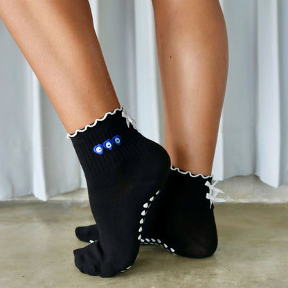 Evil Eye Pilates Grip Socks