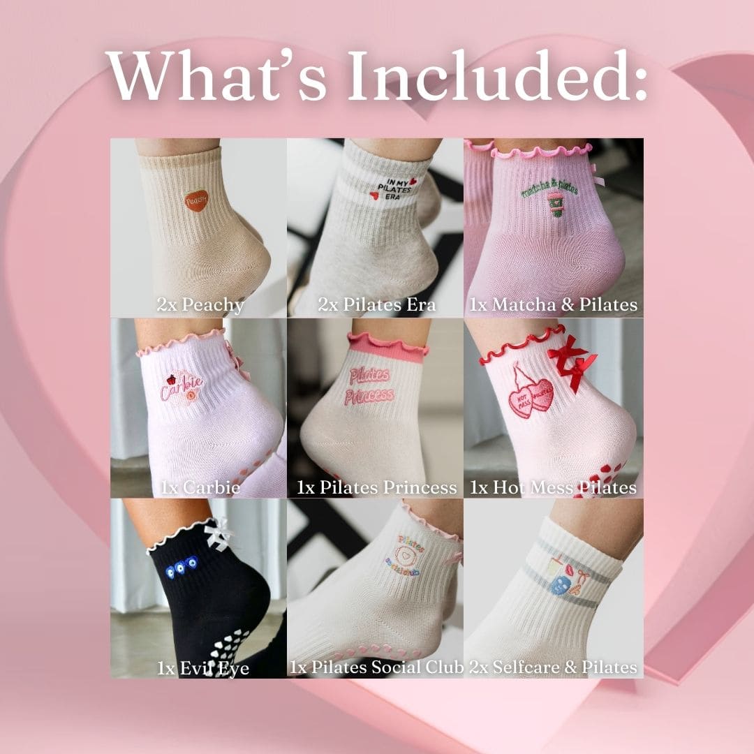 Pilates Princess V-Day Grip Socks Gift Box