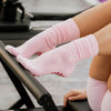 Pink Slouchy Scrunch Grip Socks