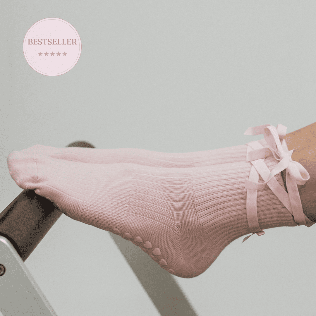 Balletcore Pink Pilates Grip Socks