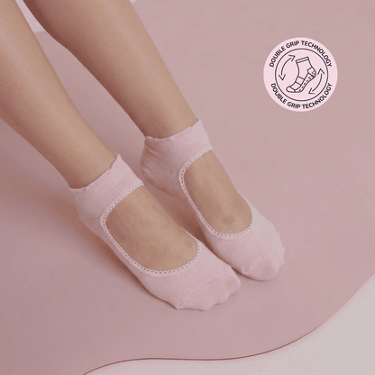 Barre Ballet Pink Pilates Grip Socks