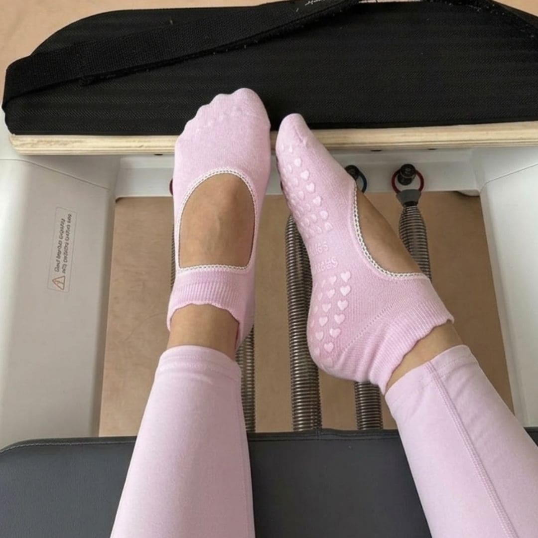 Barre Ballet Pink Pilates Grip Socks