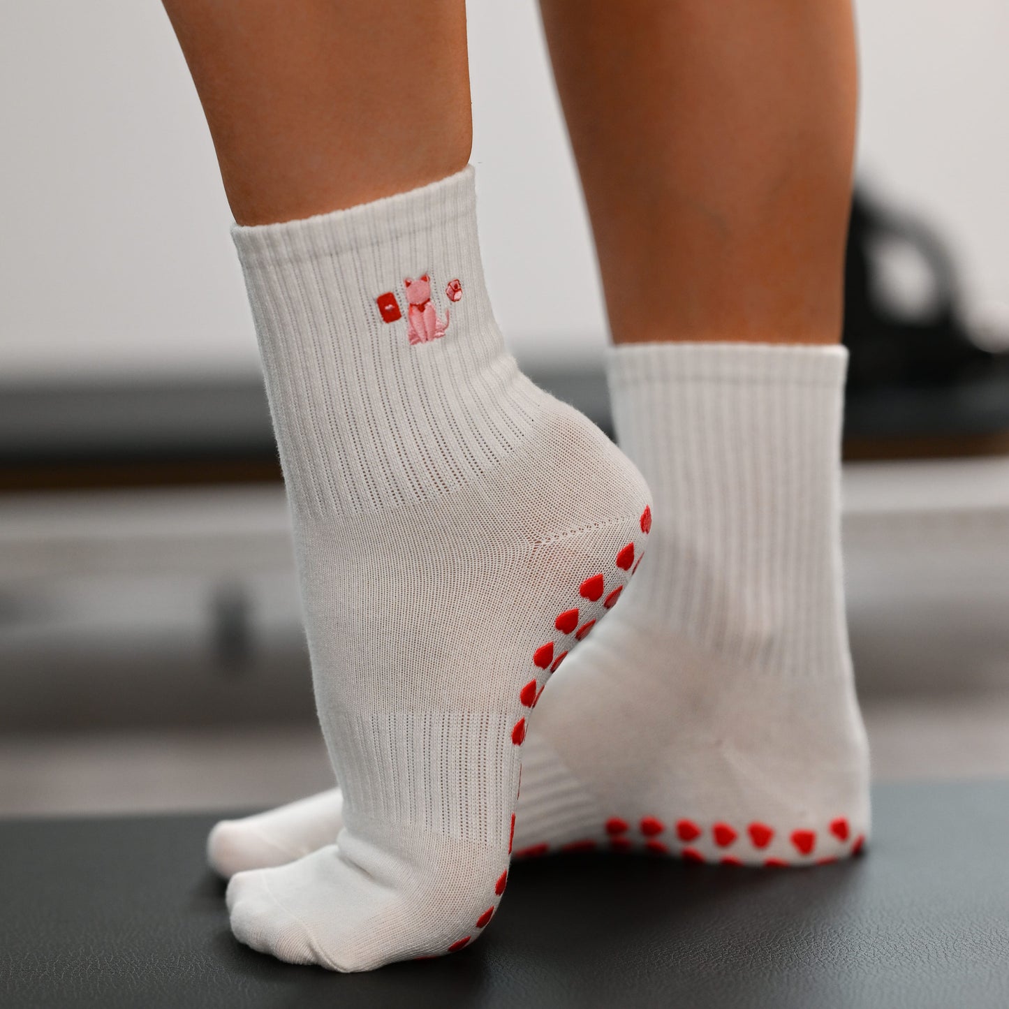 Fortune Kitty Pilates Grip Socks