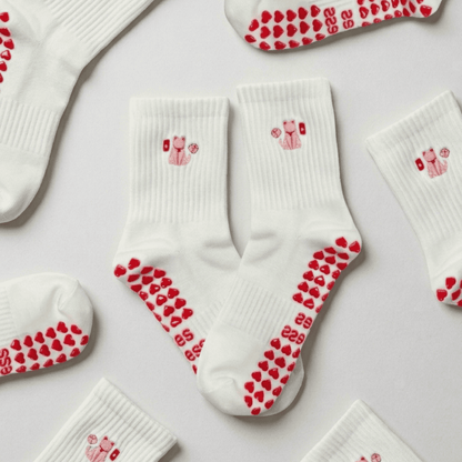 Fortune Kitty Pilates Grip Socks