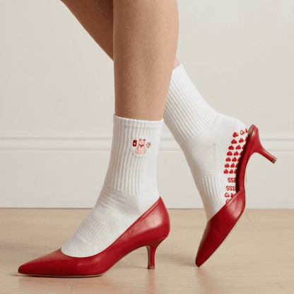 Fortune Kitty Pilates Grip Socks