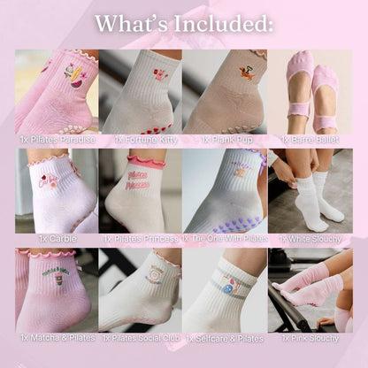 Pilates Princess Grip Socks Gift Box