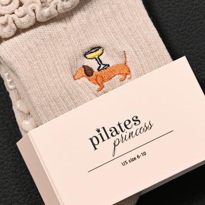Pilates Plank Pup Grip Socks