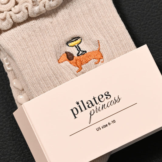 Pilates Plank Pup Grip Socks