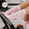 Pink Slouchy Scrunch Grip Socks